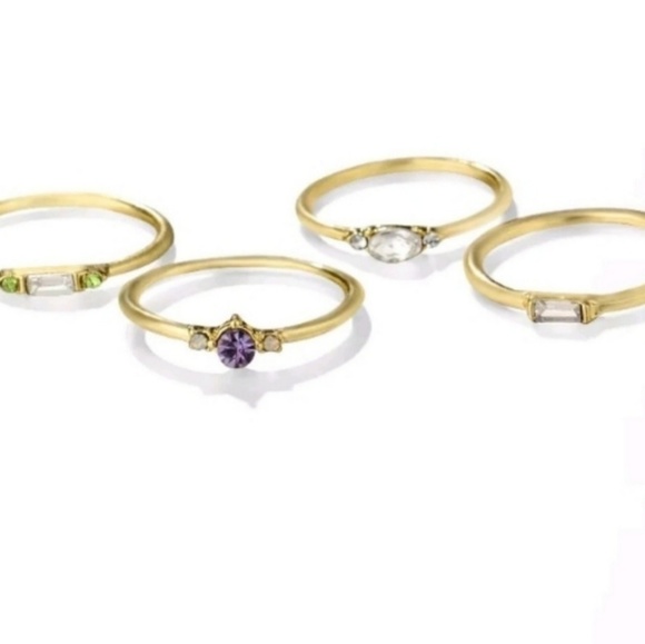 Stackable Crystal Ring Set | Size 6-7 - Picture 3 of 7